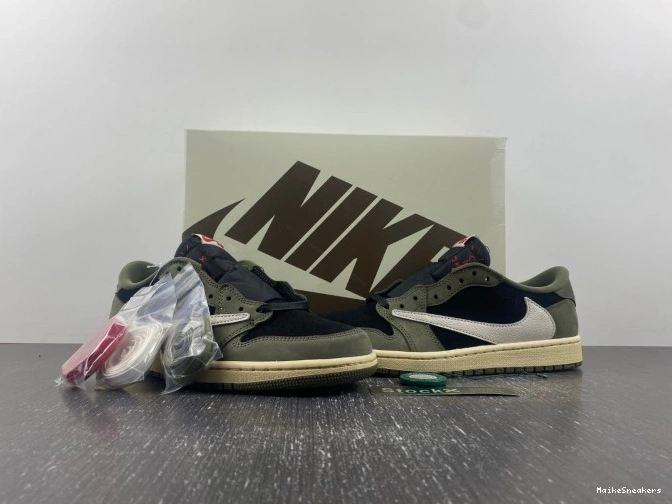 MaikeSneakers SP LOW X JORDAN AIR OG 'BLACK DM7866-002 OLIVE' TRAVIS SCOTT 1 0725